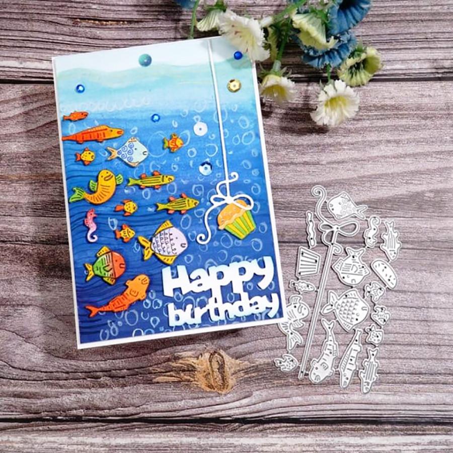 Ocean Fish Shell Metal Cutting Dies Stencil for DIY Scrapbooking Photo Album Embossing Paper Cards Crafts Diecuts