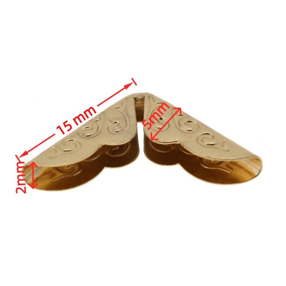 50PCS Gold / Bronze / Yellow Metal Book Corner Protectors