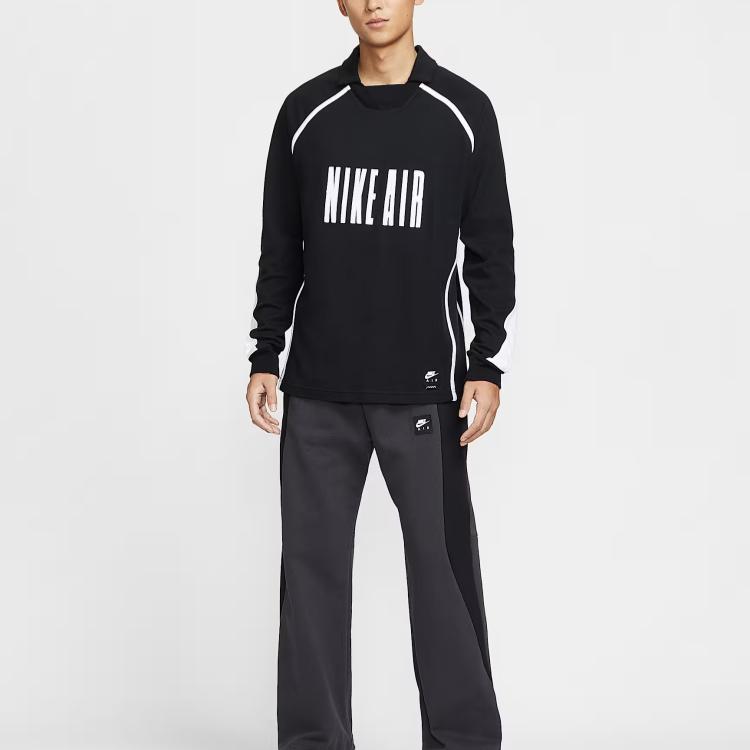 Nike Air Sweatshirts Men's Black Lapel Moderate Regular HV1321-010