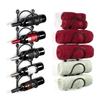 Wrought Iron Bathroom Towel Rack Wall-Mounted Wine Bottle Display Rack Simple Multifunctional Storage Shelf
