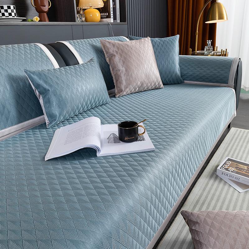 Ice Silk Sofa Cushion New  Summer Non-Slip Mat Seat Cushion Summer Living Room Leather Sofa Cover Cover Cloth Towel