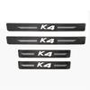 New 4pcs car stickers door sill strips pedals carbon fiber decorative strips for Kia K4 Auto Accessories ljcmw22