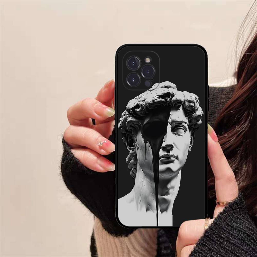 Rebellious Style Sculpture Of David Phone Case For IPhone 16 15 14 13 12 Mini 11 Pro XS Max X XR SE 6 7 8 Plus Soft