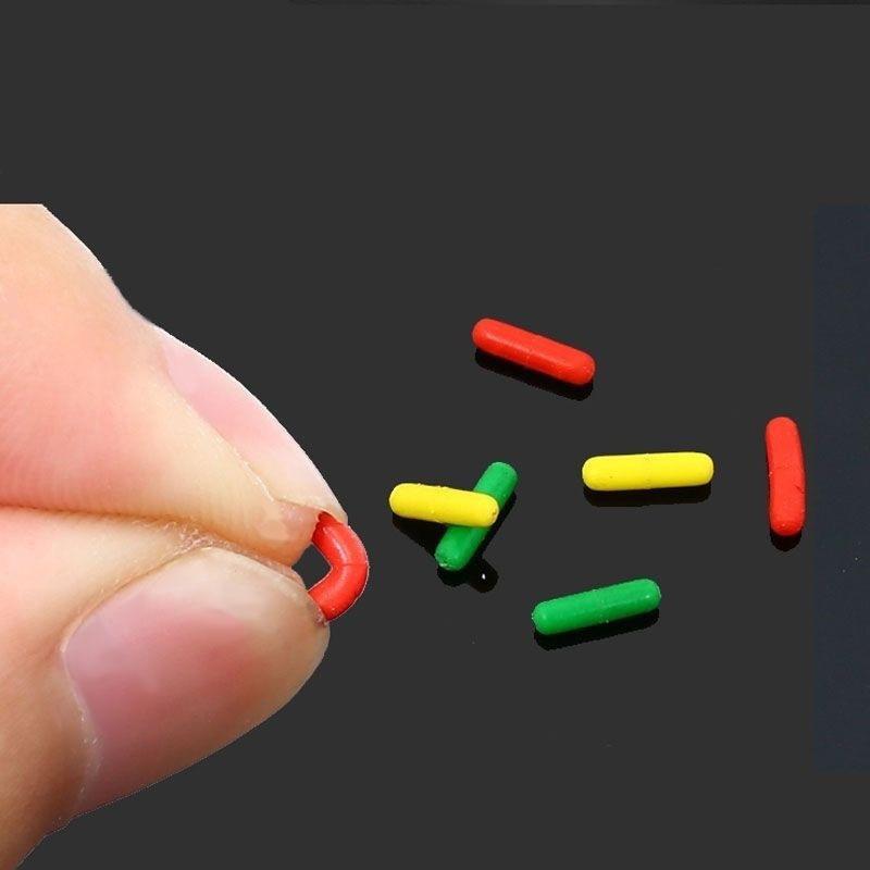 600pcs 100 Groups Float Stopper Fishing Bobber Stopper Float Oval Bean Space Fishing Line Tackle Accessories