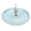 Peacock Fruit Tray Zinc Alloy Metal Peacock Plate for Bread Snacks Cakes   Candies