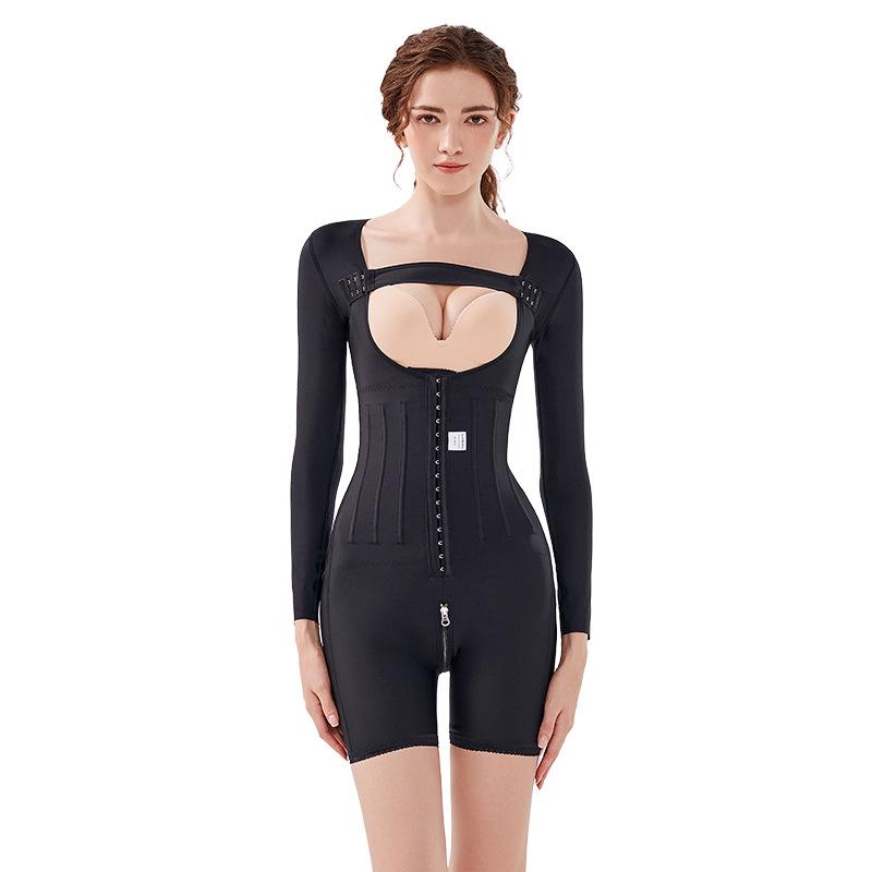 

Боди для липосакции талии, живота, ног и рук: Формирующее белье с высокой степенью компрессии для контроля живота для женщин Large чёрный