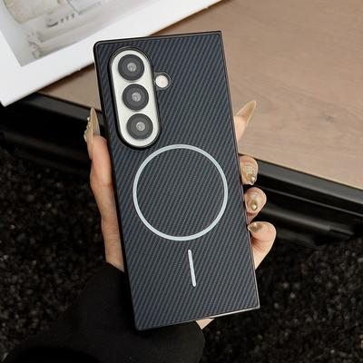 Īpaši plāns magnētisks oglekļa šķiedras vāciņš priekš Samsung ZFold 7 Fold6 Fold5 Fold4 Fold3 5G Triecienizturīgs aizsargvāciņš Fold 7