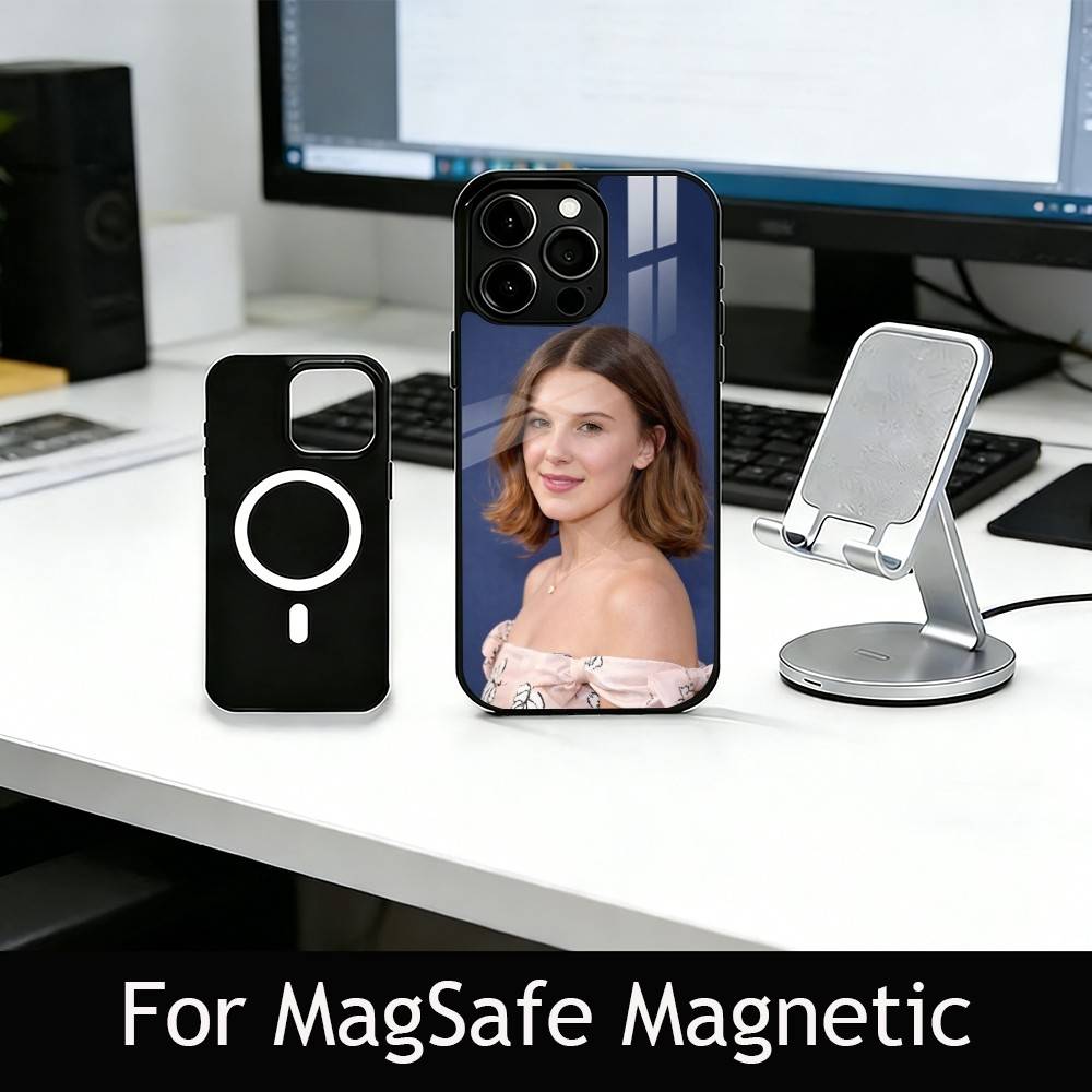 M-Millie B-Brown Actor Phone Case For iPhone17,16,15,14,13,12,11 Plus,Pro Magnetic For Magsafe Wireless Charging iPhone16