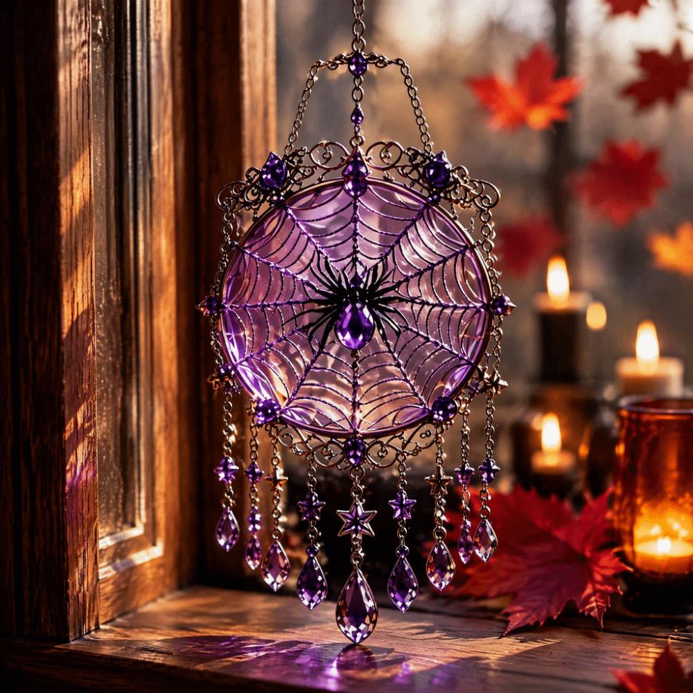 Hanging Wind Chime Acrylic Window Hanging Decor Bat Suncatcher  Halloween