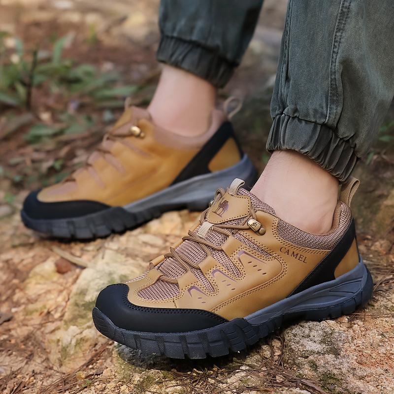 Black Hiking Shoes Men Designer Climbing Trekking Sneakers for Men Non-slip Breathable Wear-resistant Mens Walking Sneakers