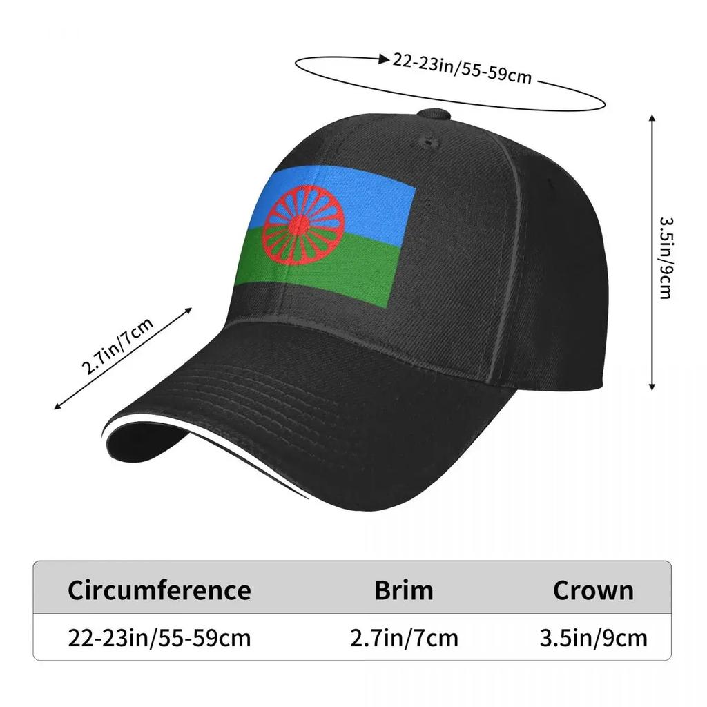 Flag Of The Romani People Baseball Cap Flag Art Female Male Custom Trucker Hat Summer Casual Kpop Adjustable Baseball Caps