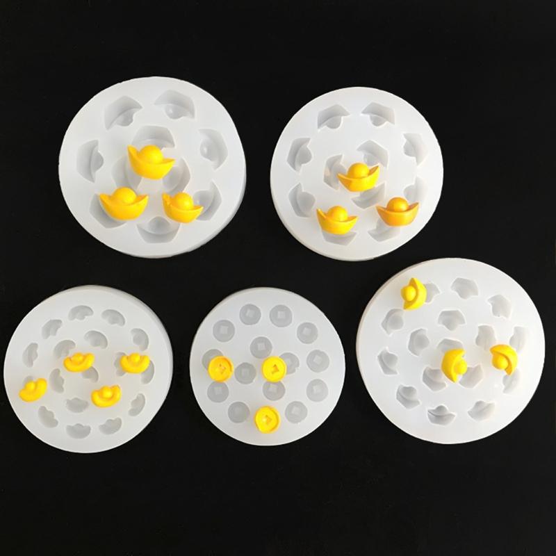 Chinese Style Ingots and Coin Candle Molds Casting Molds Baking Molds Chocolate Molds Silicone Mould Epoxy Resin Molds
