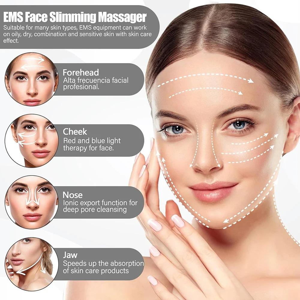 4 Color Neck Face Beauty Device Vibration Massage for Personal Ccare Skindion Home Use Beauty Face Lifting Tighten Skin Care