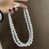 Party Gift Double Layer Temperament Korean Neck Jewelry Women Necklace Pearl Clavicle Chain Choker