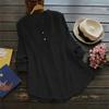 Hot Sale Large Size Bamboo Long Sleeve Shirt Women's European, American Loose Multi-Color Women's Top