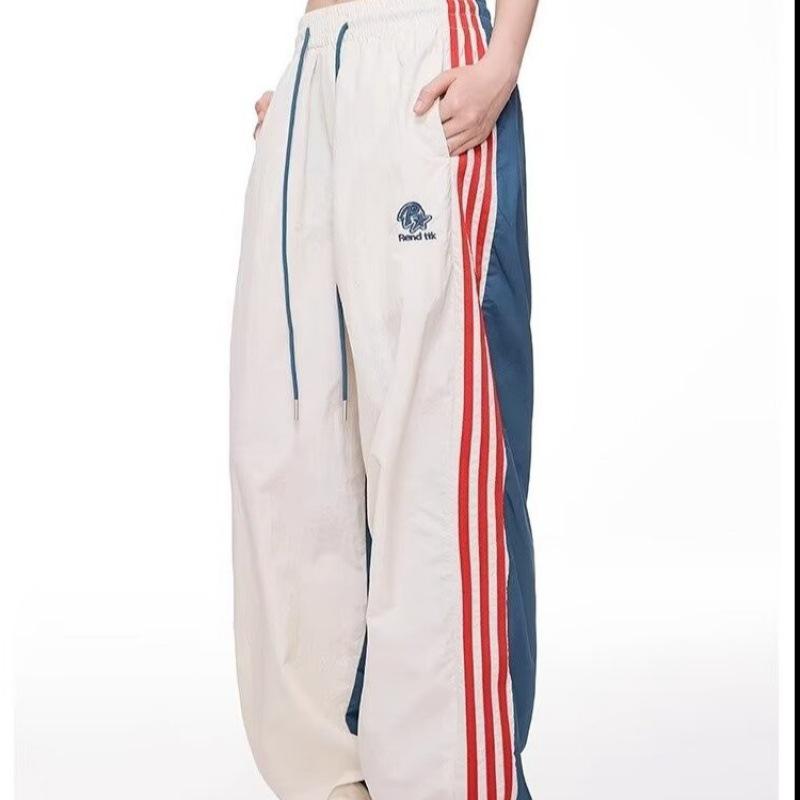 Men's Spring & Autumn Wide-Leg Straight Casual Trousers - Hong Kong Style Sports Fashion Brand