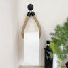 1pc Hemp Rope Self-Adhesive Wall Mounted Toilet Paper Holder - Towel Storage Rack for Home Use