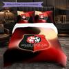 Stade Rennais FC Themed Bedding 3Pcs Duvet Cover Set Decorative Bed Linen For Teen Room Home Decoration