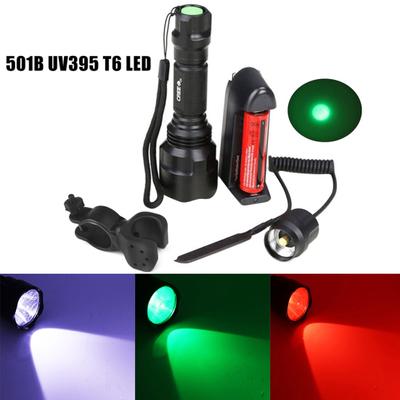 Tragbare grün/weiß/lila LED-Licht-Jagd-Taschenlampe, die Geld-Taschenlampen überprüft