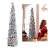 1,5m PET Faltbarer Künstlicher Weihnachtsbaum Pailletten Up Weihnachtsbaum für Heim-Feiertagsdekoration