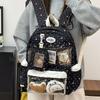 Sweet and Cute Polka Dot Star Ita Bag Lightweight Large Capacity Women's Backpack Fashionable Casual Backpack for Going Out