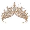 Bridal Headdress Gold Show Large Rhinestone Crown Headband Wedding Hair Accessories Wedding Wedding Accessories