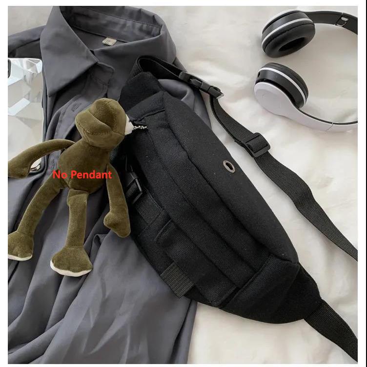 Женская однотонная сумка-молния Shell Bun Crossbody Chest Bag Leisure Canvas Clinned — фото 12