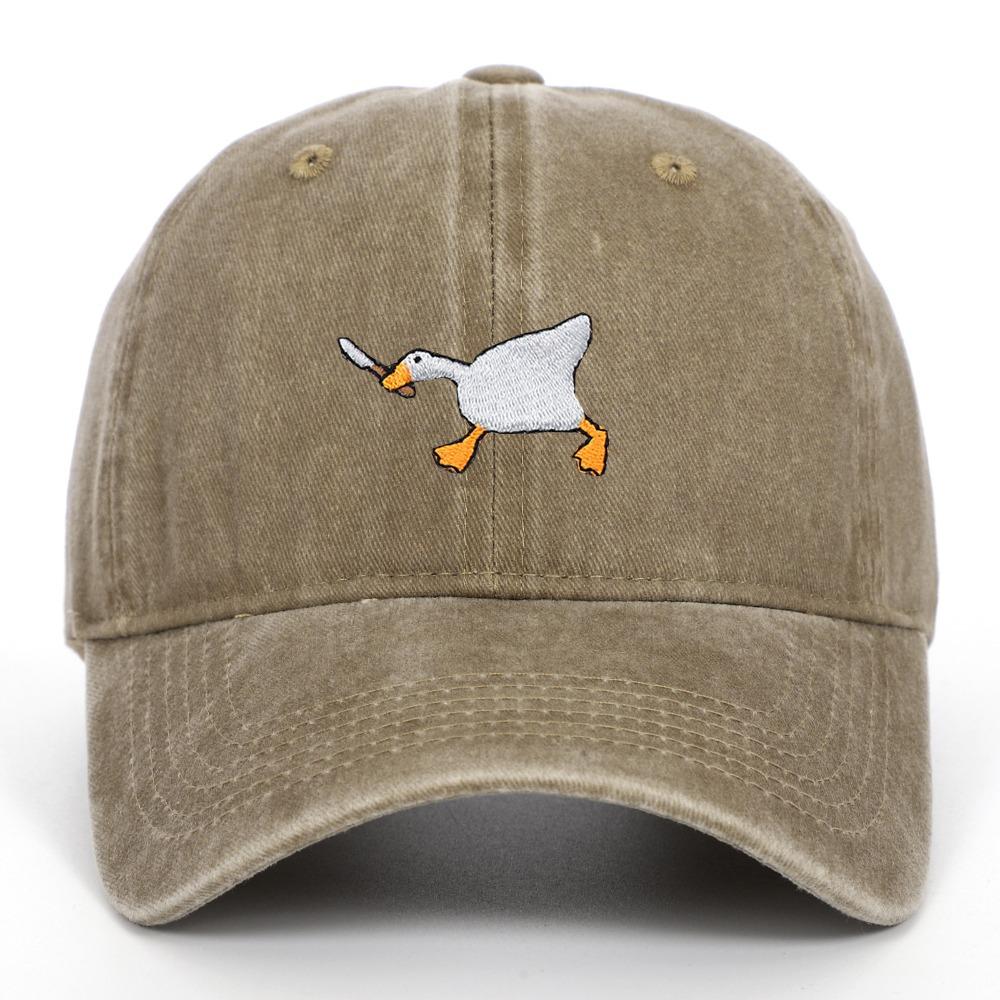 Embroidery Goose Trucker Hat Adjustable Snapback Hat Fashion Duck Tongue Hat  Men