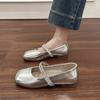 French Rhinestone Thick Heel Mary Jane Shoes Women's Summer 2025 New Fashion Versatile Fairy Style Temperament Small Single Shoes