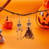 Halloween Pumpkin Skeleton Alloy Earrings With Electric Plating For Cosplay And Party Decor