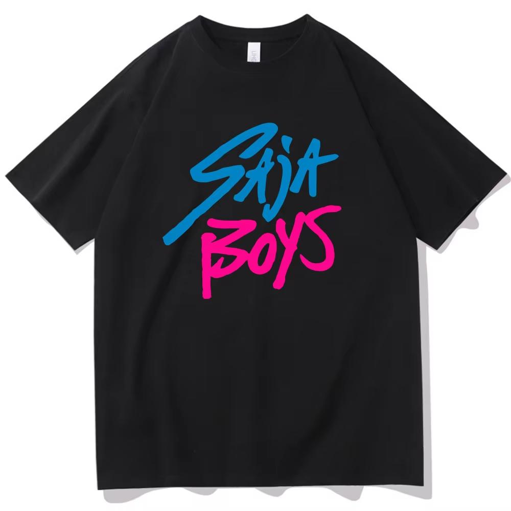 Summer Saja Boys Kpop Demon Hunters Men's and Women's Cotton Printed T-shirt 2 Sided O-Neck Short Sleeve Shirts Fans Gift Tops