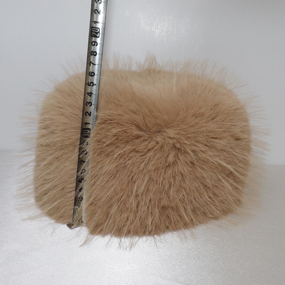 New Winter Outdoor Keep Warm Faux Fox Fur Beanies Hat Women Warm Fluffy Popular Female Round Cap Fashion Faux Raccoon Fur Hats