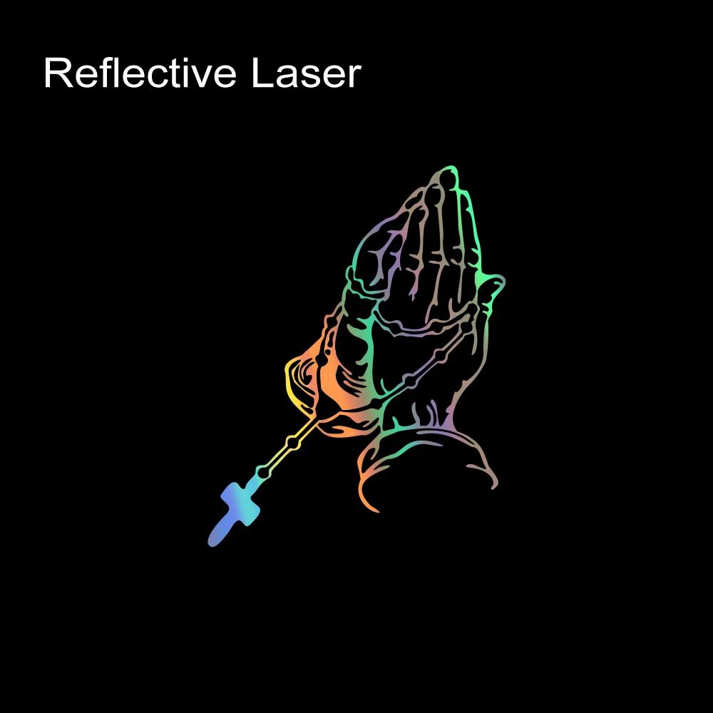 Creative Prayer Gesture Decor Decal Car Reflective Sticker For Window Bumper Trucks Motorcycle Latop God Jesus Christ Decoration