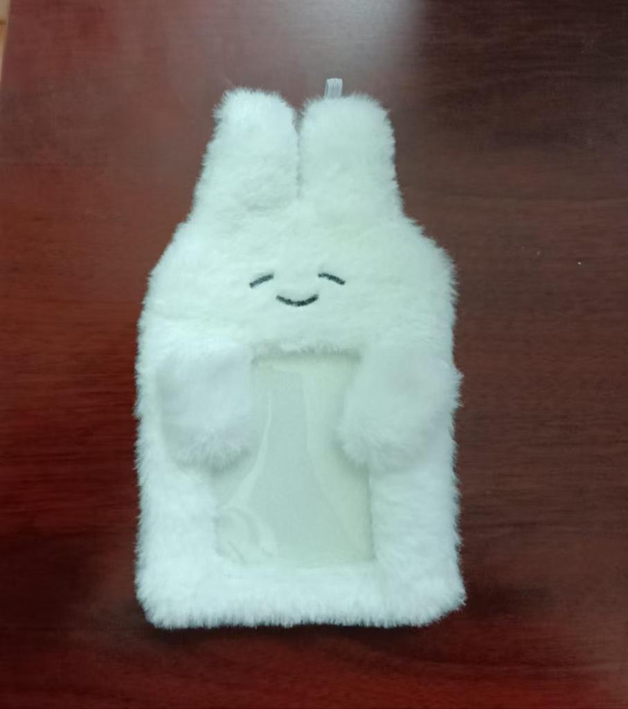 Chaveiro de Mochila de Pelúcia de Animal Fofo e Porta-Cartões - Pingente de 3 Polegadas para Fotos e Cartões