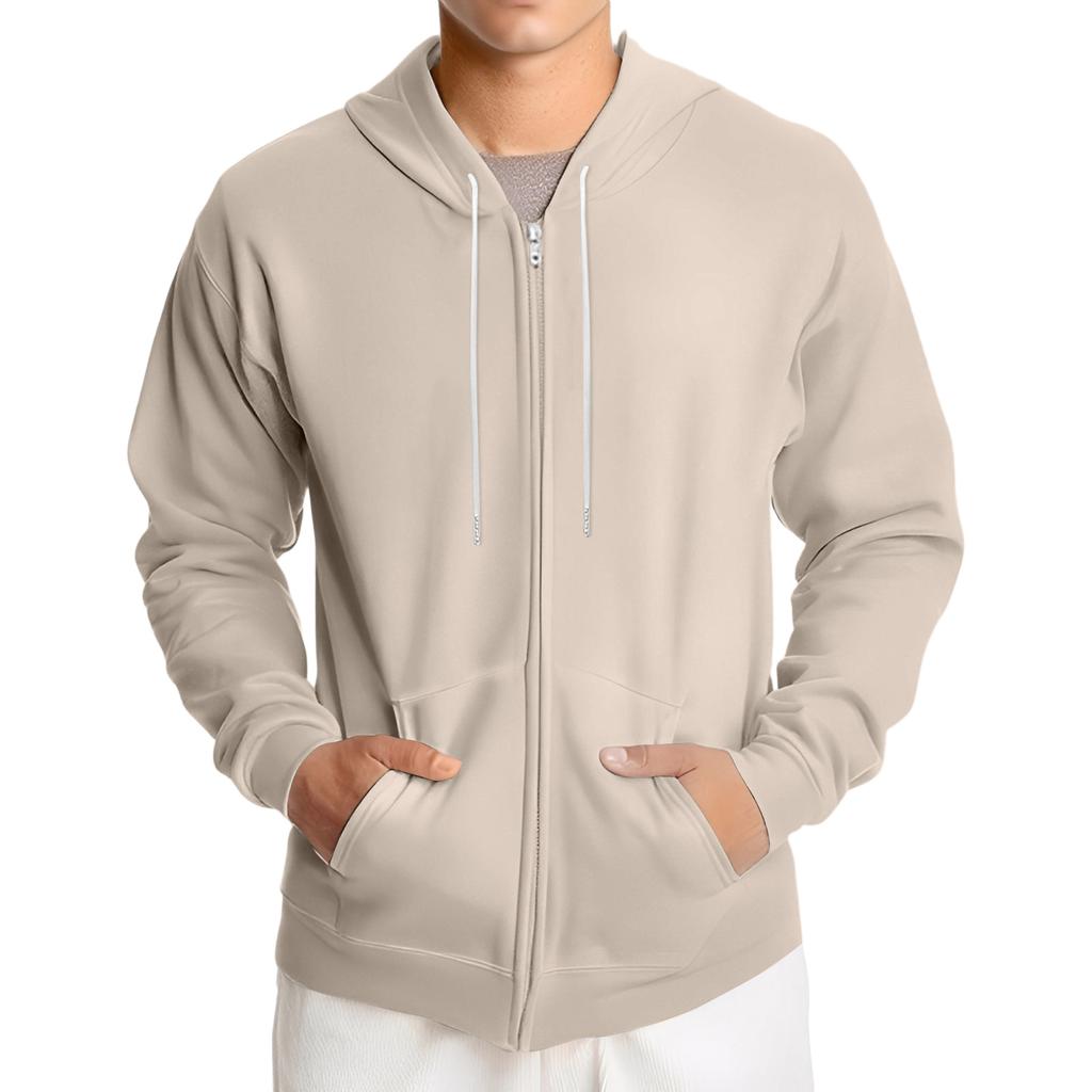Giacca casual da uomo larga con cappuccio e coulisse