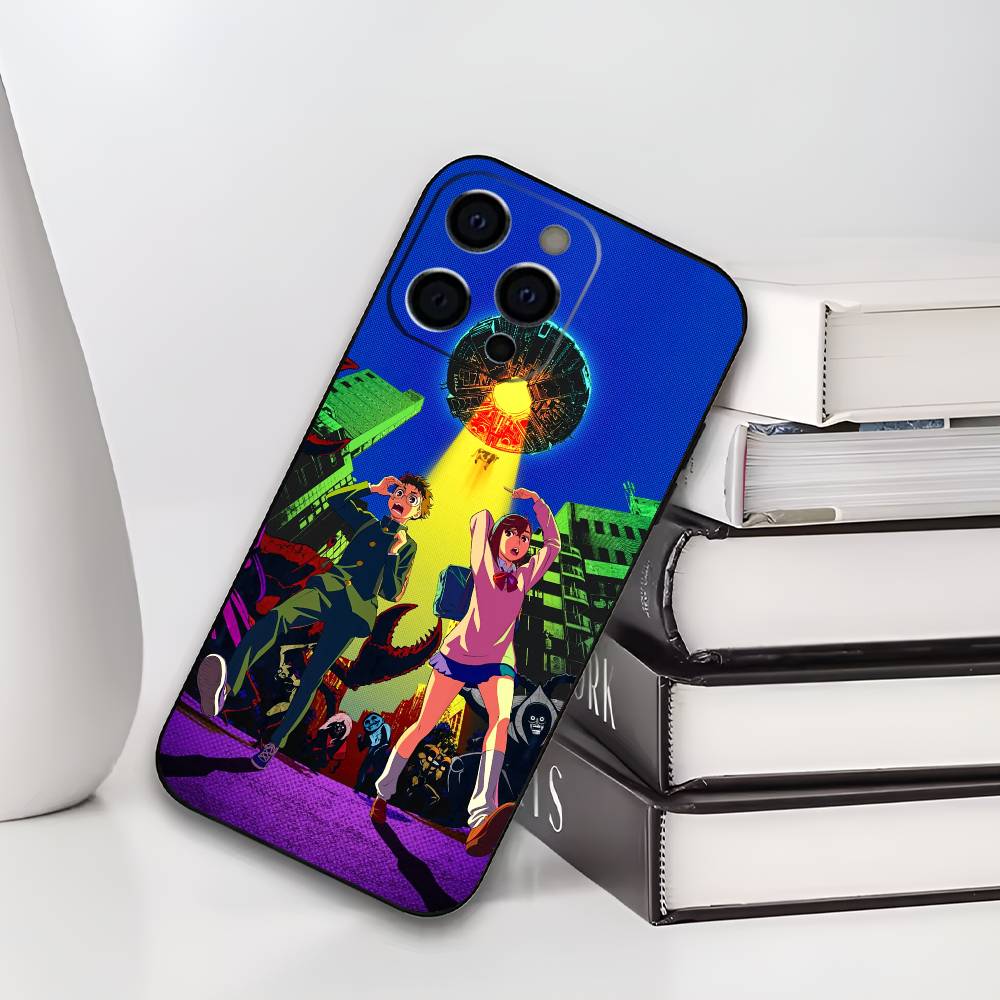 

D-Dandadan Anime Phone Case For iPhone 17,16,15,14,13,12,11 Plus,Pro Max,XS,Soft Black Cover iPhone17PRO