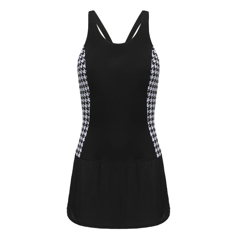 Decathlon Women's Conservative Slimming One-Piece Skirt Swimsuit