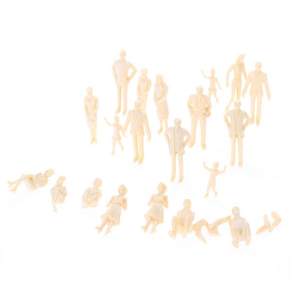 40x Model People Architectural 1:30 Scale Unpainted Standing Figures for Miniature DIY
