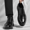 Leather Shoes Men's Brock Business Dress Casual Leather Shoes Autumn Men's Wedding Groom Shoes New