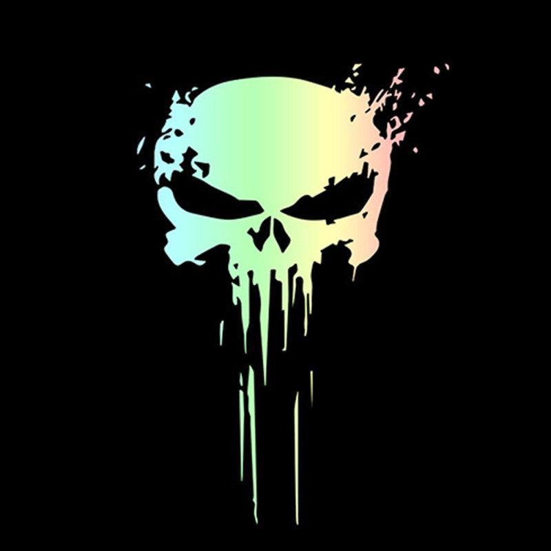 Reflektierende Autoaufkleber, beängstigend, Totenkopf, Blutmuster, modischer Autoaufkleber, wasserdichte Autodekoration