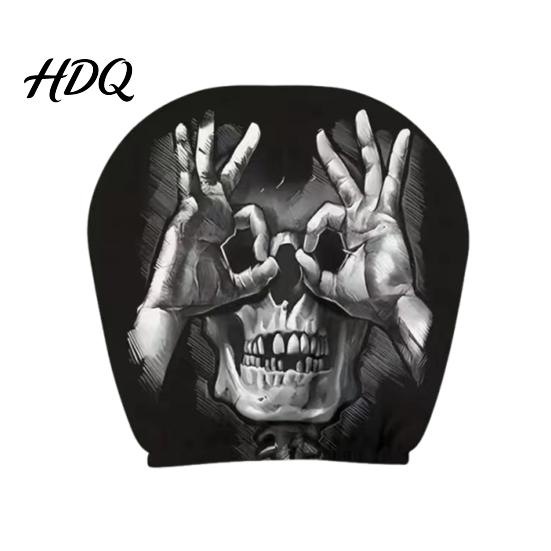 Headrest Cover for SUV Funny Car Covers Spooky Pattern Seat Polyester Protector Protector Universal Breathable Stretchy Interior Accessories
