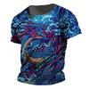 Niesamowita Koszulka Graficzna z Fajnym Smokiem Odzież Męska Koszulki z Okrągłym Dekoltem i Krótkim Rękawem Drukowana w 3D Osobowość Streetwear T-shirt Top