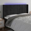 3124110 vidaXL LED Headboard Black 183x16x118-128 Cm Velvet