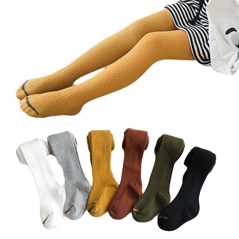 Dziecko Jesień Zima Rajstopy Gorące Dziecko Maluch Kid Dziewczyna Pończochy Bawełniane Ciepłe Rajstopy Jednolity Cukierkowy Kolor Mocno 1-8 Lat