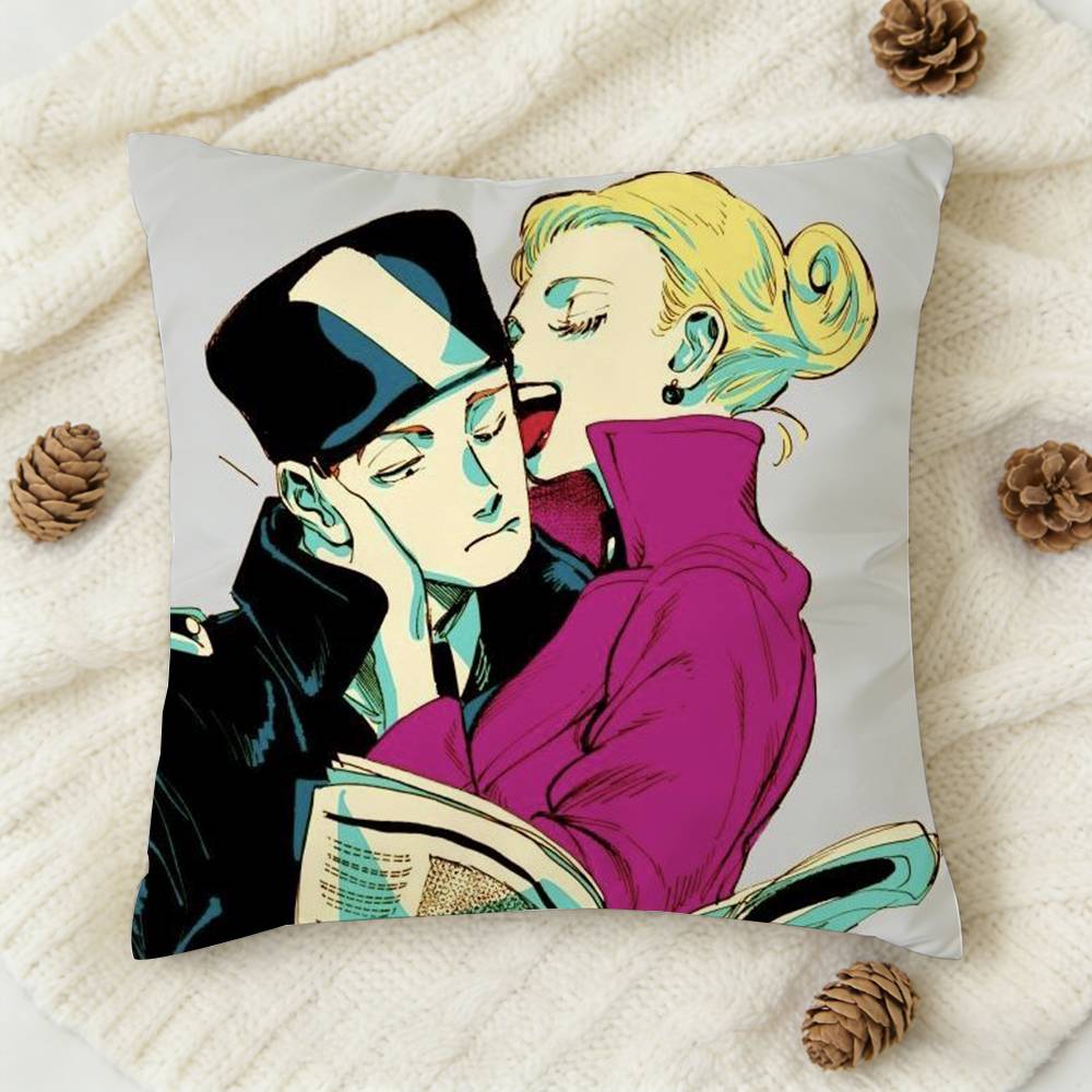 Emma X Aleksander Veil Manga Double-Sided Printed Square Decorative Cushion Cover For Sofa Living Room Home Decor
