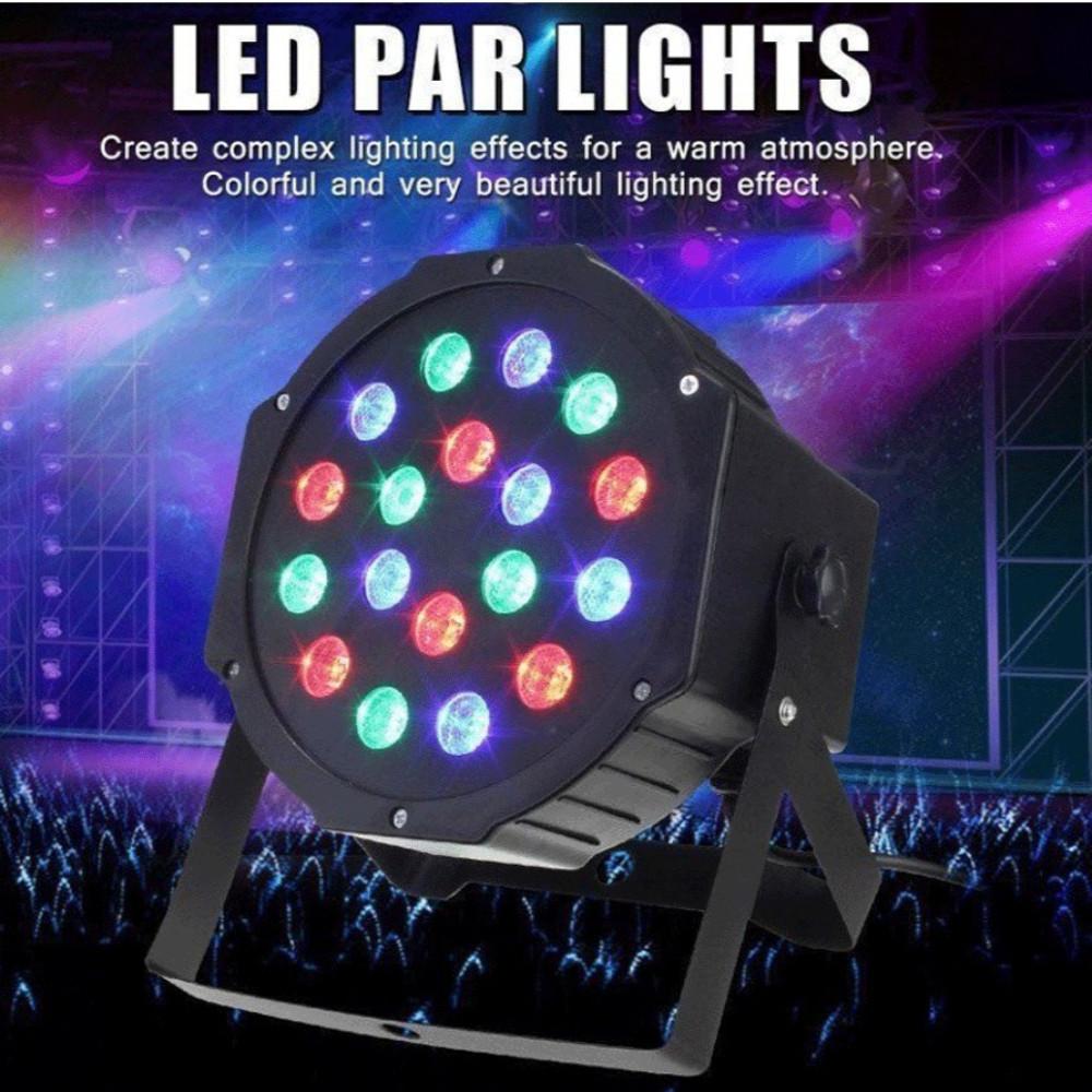 18 Led Par Light Portable DJ Lights Slim Stage Lighting Equipment RGB Light Party Lights Led Disco Light