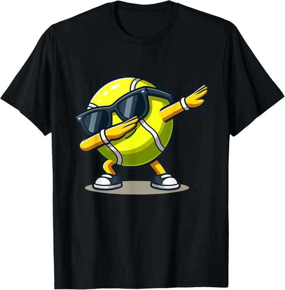 Dabbing Tennis Ball Shirt Funny Boys Men Women Sports Player T-Shirt 4XL