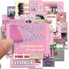 30PCS Pink Holiday Posters Harajuku Art Picture DIY Skateboard Gifts Cartoon Waterproof Aesthetic Nostalgia Wall Phone Decor