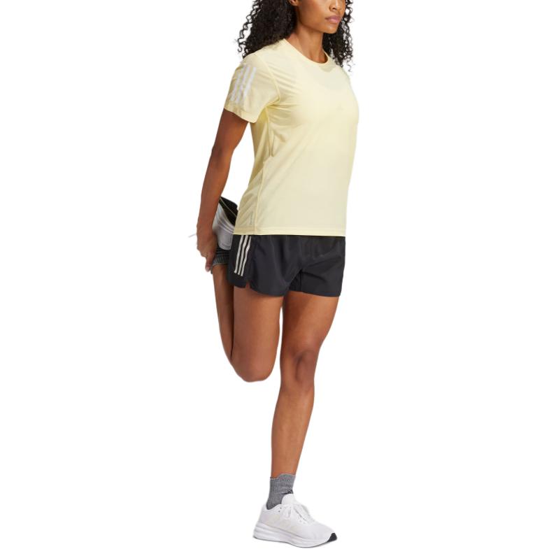 New Adidas Regular T Shirt Women's Yellow IV5489