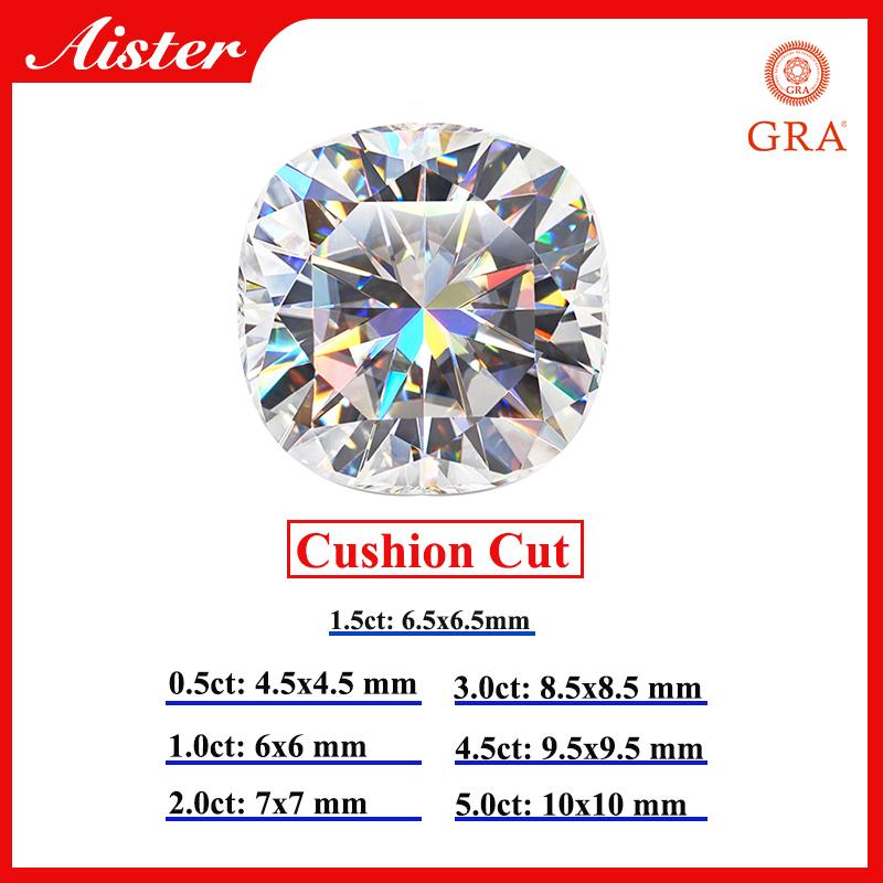 D-Farbe Moissanitstein Rund / Oval / Tropfen / Radiant / Smaragd / Herz / Prinzessin / Kissen / Asscher / Trilliant Schliff 1,0-5,0 Karat